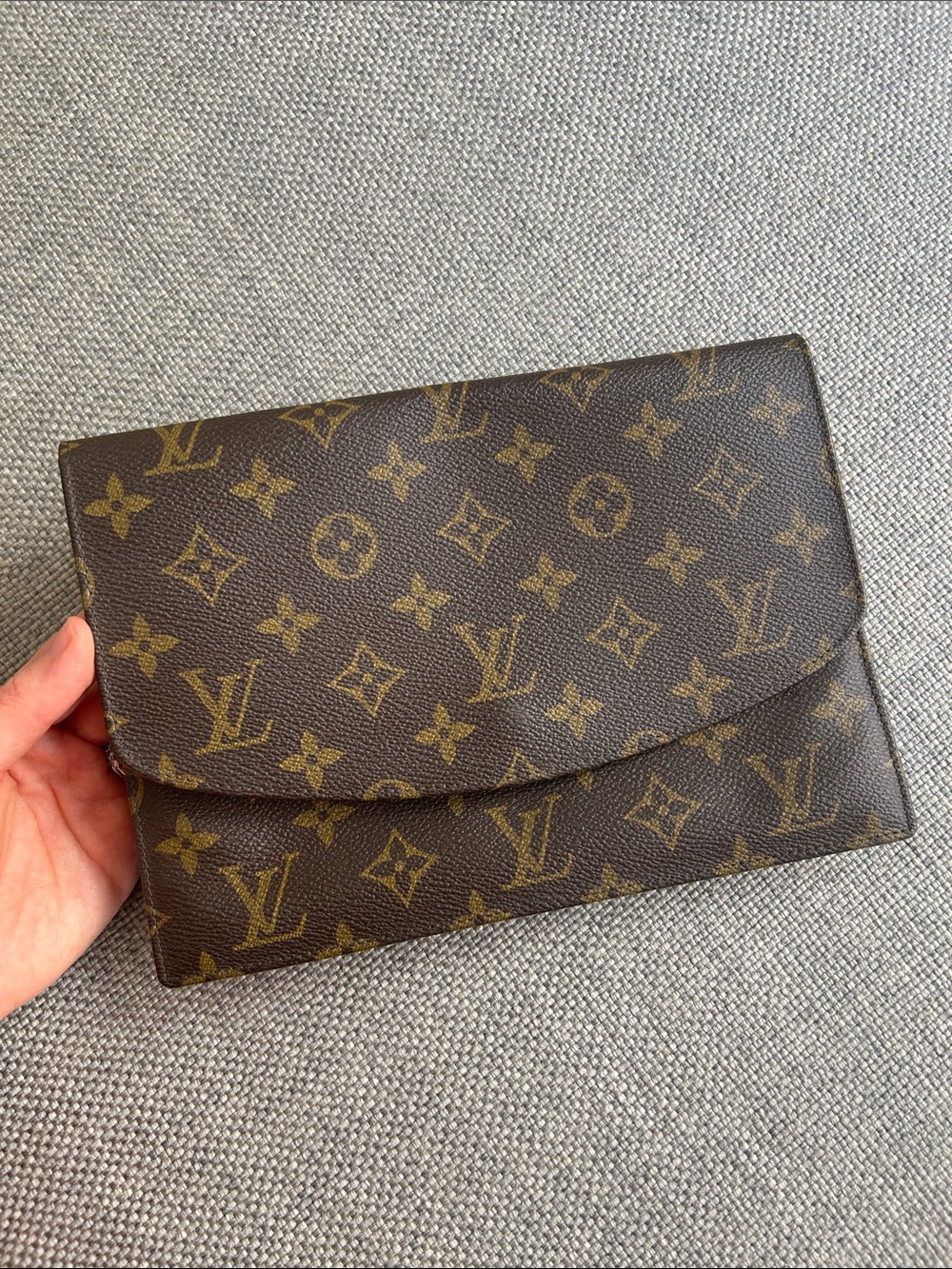 Louis Vuitton Monogram Envelope Pouch in Brown and Tan